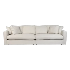 Canapé 3 places en polyester et mélange de lin cream 266cm Sense - Zuiver
