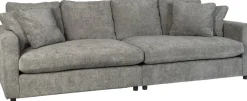Canapé 3 places en polyester et mélange de lin grey soft 266cm Sense - Zuiver