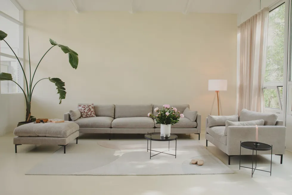 Canapé 4,5 places en polyester latte 335cm Summer - Zuiver