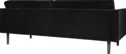 Canapé 2 places en polyester noir 88x200 cm Wind - Broste Copenhagen