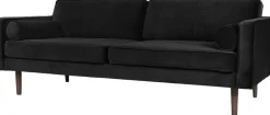 Canapé 2 places en polyester noir 88x200 cm Wind - Broste Copenhagen