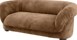 Canapé 2 places en textile marron 189x97x73cm Lancaster - Versmissen