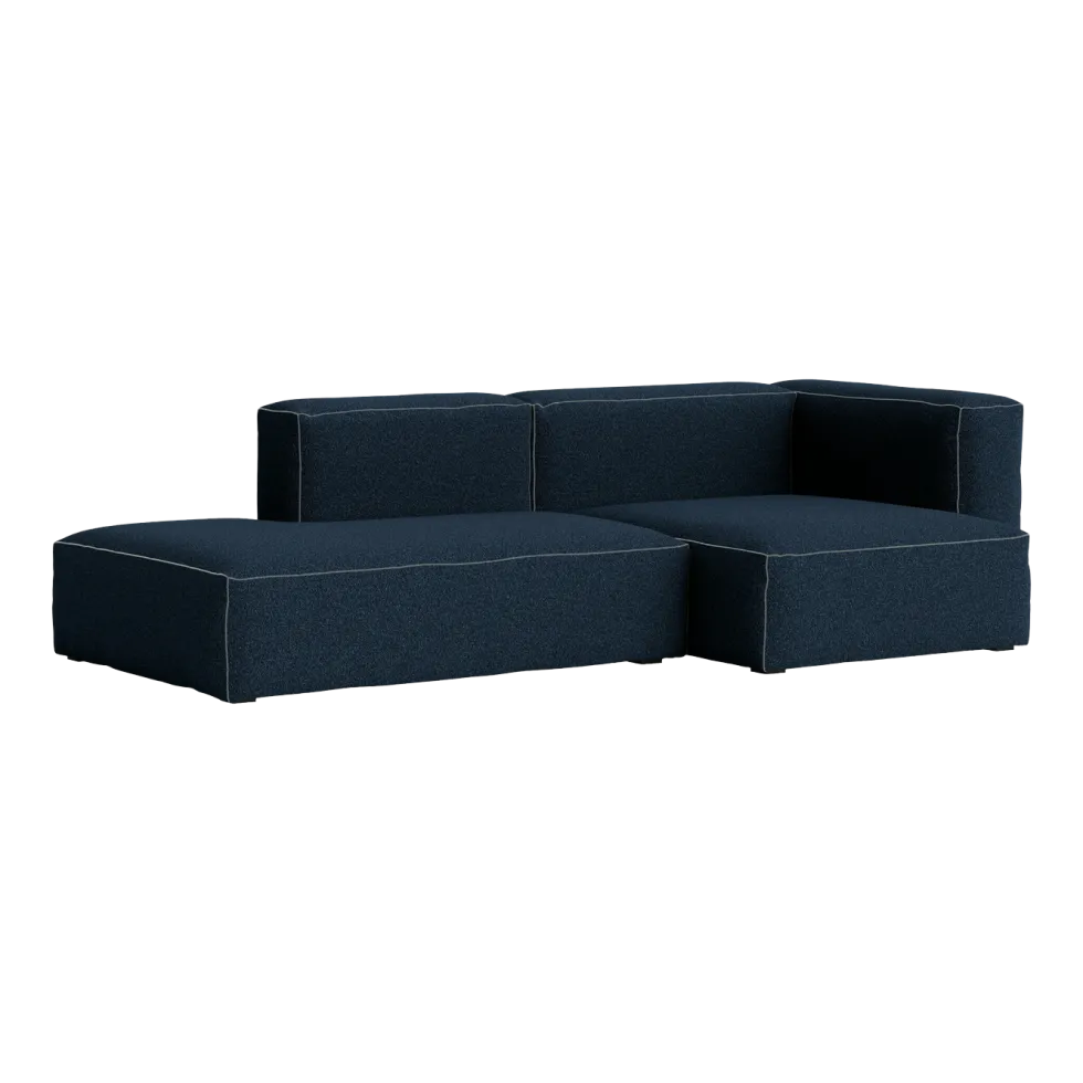 Canapé 2,5 places en tissu Flamiber dark blue J4 Mags Soft combinaison 3 right - Hay