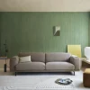 Canapé 3 places en tissu gris beige et pieds en métal noir Rest - Muuto