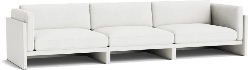 Canapé 4 places en tissu hallingdal 110 gris clair Softy - Normann Copenhagen