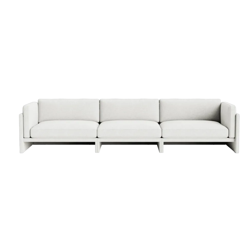 Canapé 4 places en tissu hallingdal 110 gris clair Softy - Normann Copenhagen