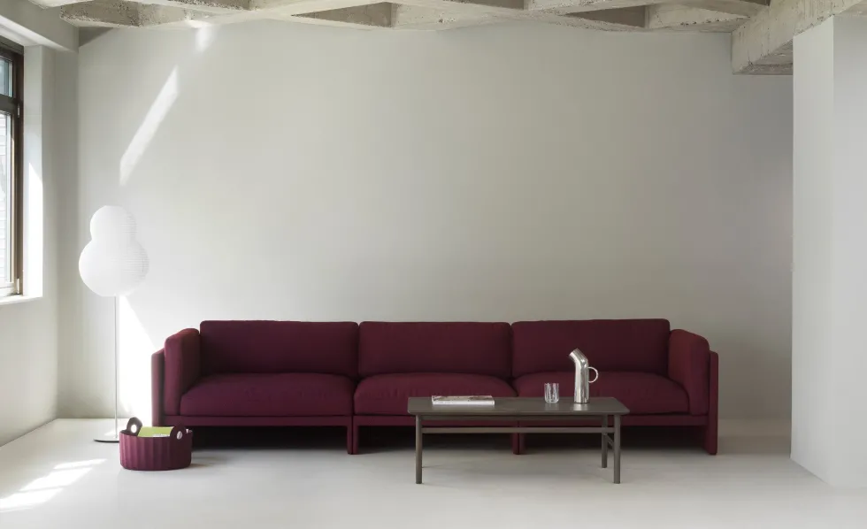 Canapé 4 places en tissu hallingdal 110 gris clair Softy - Normann Copenhagen