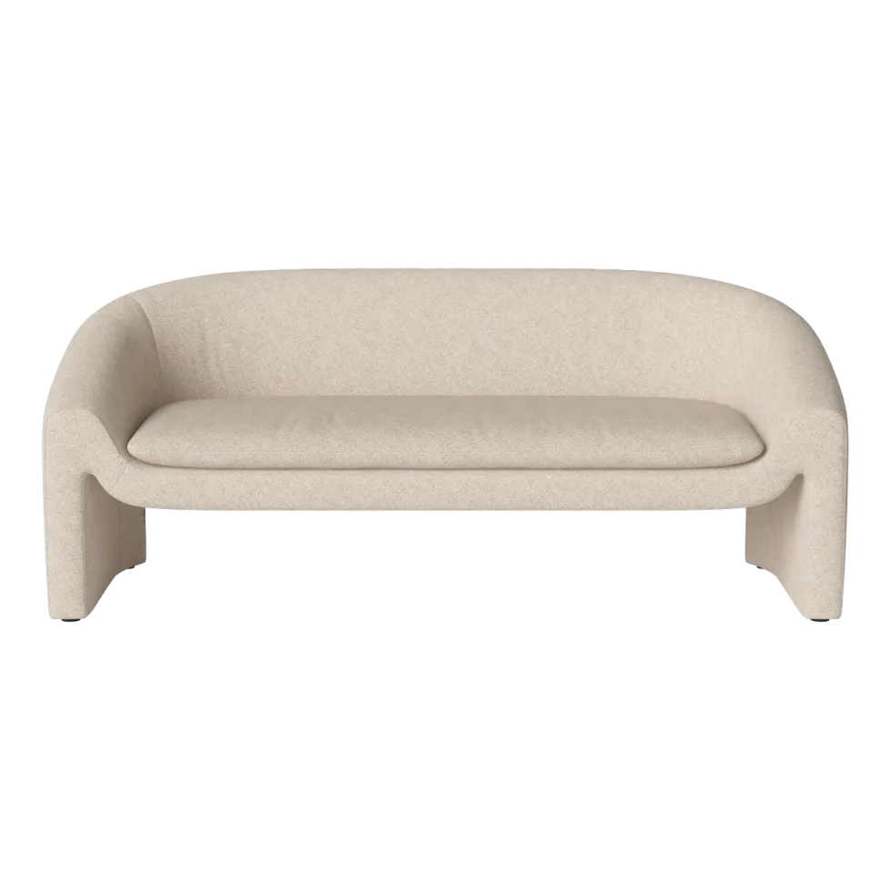 Canapé 2,5 places en tissu monza bouclé beige Mielo - Bolia