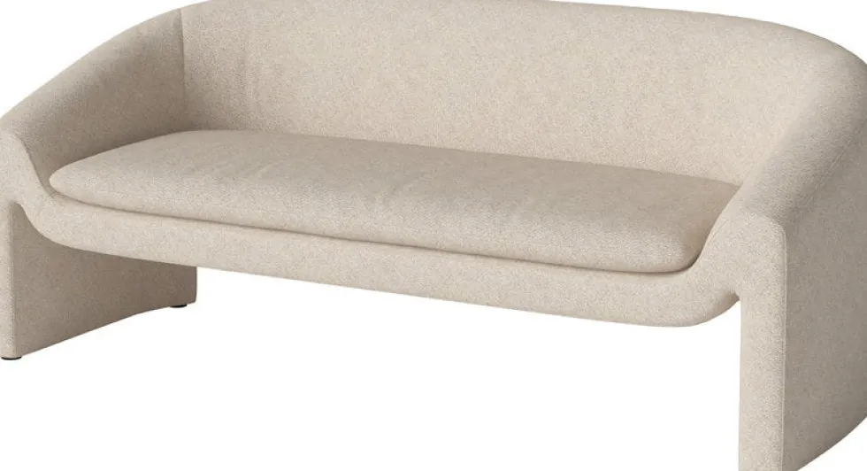 Canapé 2,5 places en tissu monza bouclé beige Mielo - Bolia