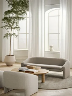 Canapé 2,5 places en tissu monza bouclé beige Mielo - Bolia