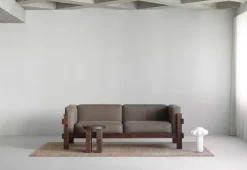Canapé 3 places en tissu remix 133 gris et pin foncé Kube - Normann Copenhagen