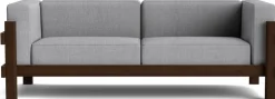 Canapé 3 places en tissu remix 133 gris et pin foncé Kube - Normann Copenhagen