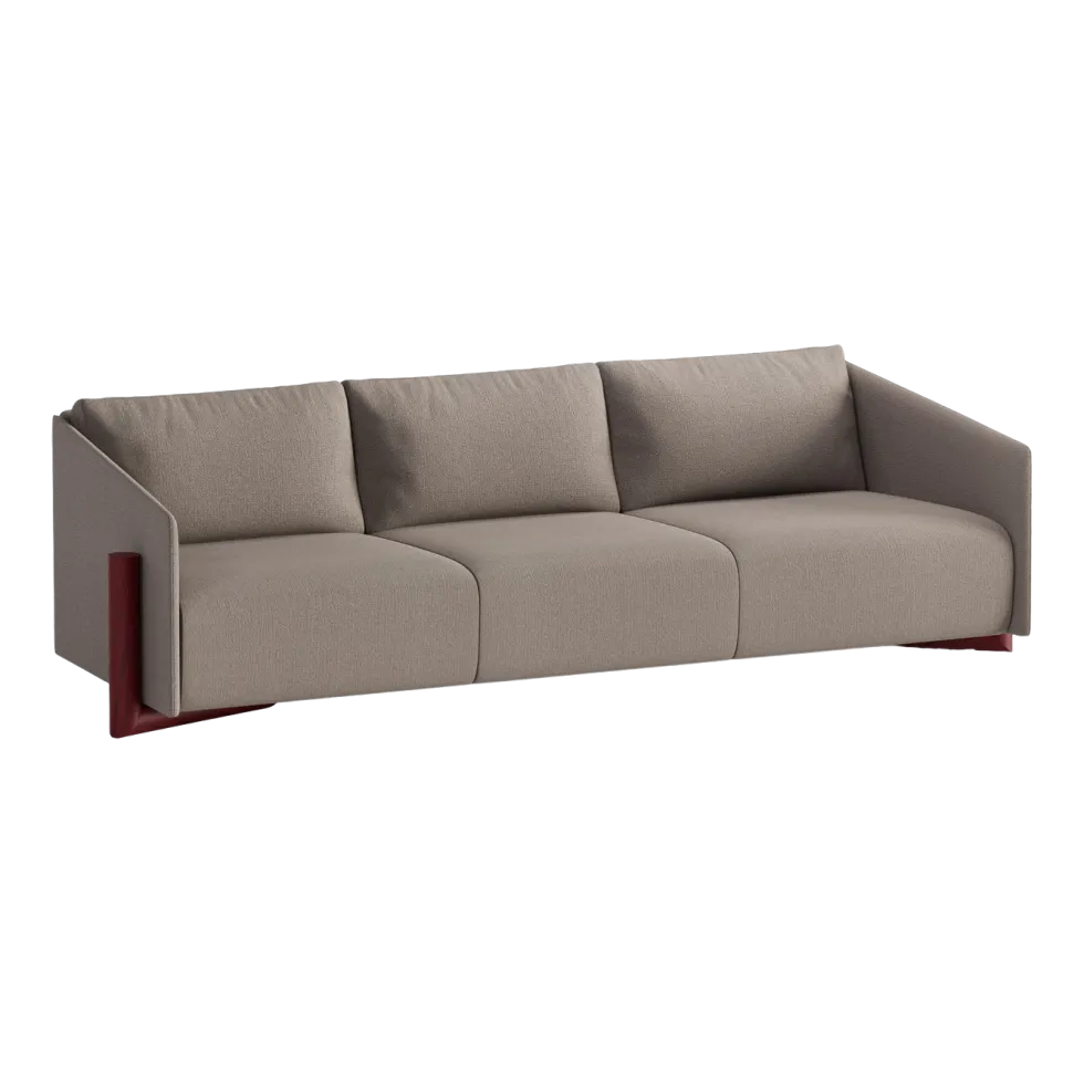 Canapé 4 places en tissu taupe Timber - Kann Design