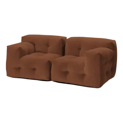 Canapé 2 places en tissu textum avelina chocolat 210cm Not-A-Sofa - EMKO