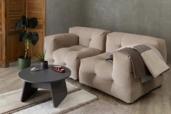 Canapé 2 places en tissu textum avelina chocolat 210cm Not-A-Sofa - EMKO