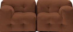 Canapé 2 places en tissu textum avelina chocolat 210cm Not-A-Sofa - EMKO