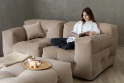 Canapé 2 places en tissu textum avelina chocolat 210cm Not-A-Sofa - EMKO