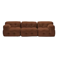 Canapé 3 places en tissu textum avelina chocolat 315cm Not-A-Sofa - EMKO