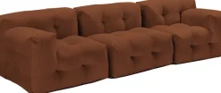 Canapé 3 places en tissu textum avelina chocolat 315cm Not-A-Sofa - EMKO