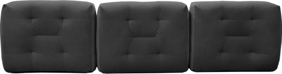 Canapé 3 places en tissu textum avelina gris foncé 315cm Not-A-Sofa - EMKO