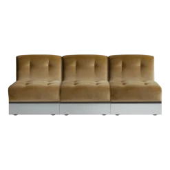 Canapé 3 places en velours honey 195 cm Stanley - RED Edition