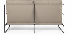 Canapé 2 places extérieur sable et métal noir Desert - Ferm Living