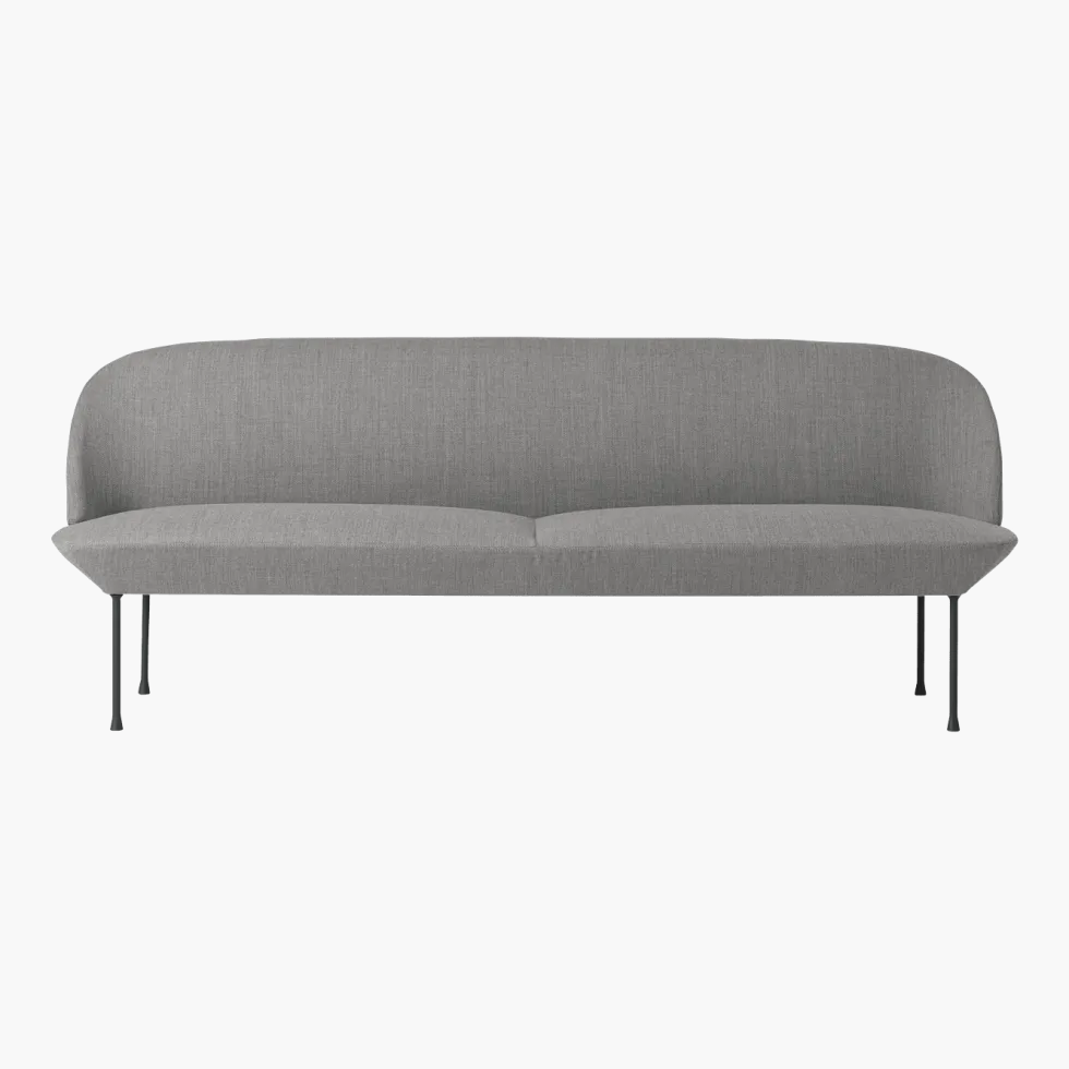 Canapé 3 places gris clair Oslo - Muuto