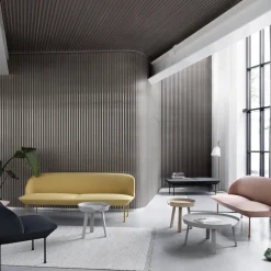 Canapé 3 places gris clair Oslo - Muuto