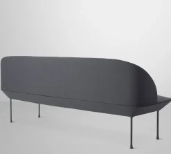 Canapé 3 places gris foncé Oslo - Muuto