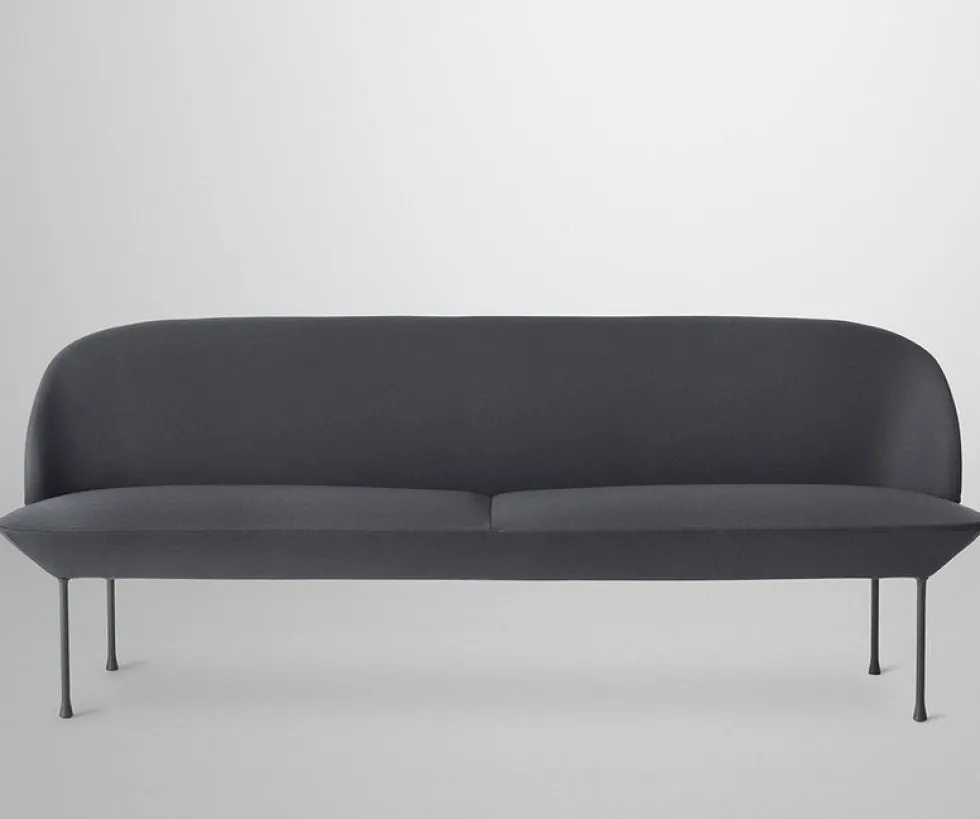 Canapé 3 places gris foncé Oslo - Muuto