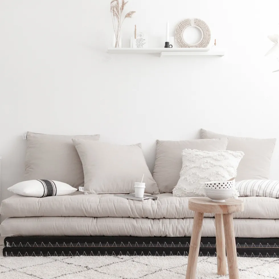 Canapé 2 places modulable écru Chico - Karup Design