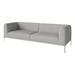 Canapé 3 places modulable en tissu bouclé gris clair paza Caisa - Bolia