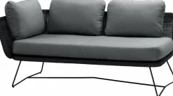Canapé 2 places module droit noir Horizon - Cane-Line