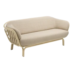 Canapé rotin en tissu beige brema 190cm Bôa Simple - ORCHID EDITION