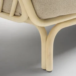 Canapé rotin en tissu beige brema 190cm Bôa Simple - ORCHID EDITION