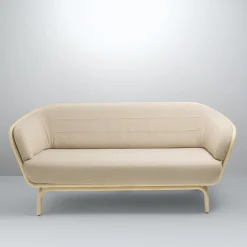 Canapé rotin en tissu beige brema 190cm Bôa Simple - ORCHID EDITION