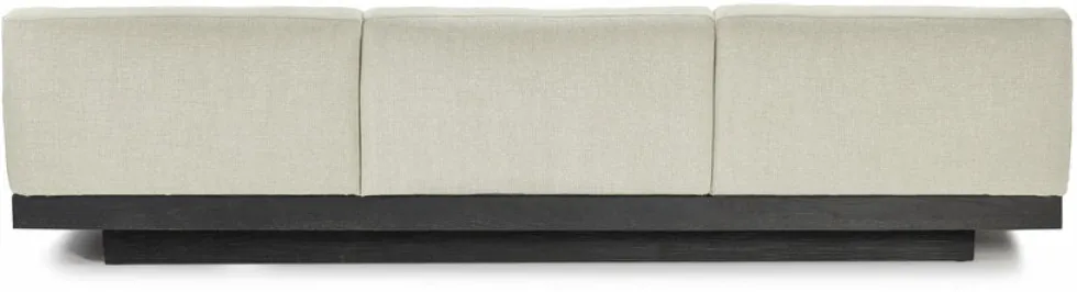 Canapé trois places en bois noir et coussins beiges 287 x 115 x 72 cm Rudolph - Serax