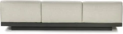 Canapé trois places en bois noir et coussins blancs os 287 x 115 x 72 cm Rudolph - Serax