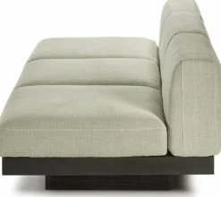 Canapé trois places en bois noir et coussins sables 287 x 115 x 72 cm Rudolph - Serax