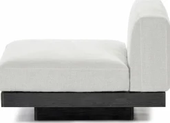 Canapé une place en bois noir et coussins blancs 96 x 115 x 72 cm Rudolph - Serax
