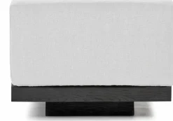 Canapé une place en bois noir et coussins blancs 96 x 115 x 72 cm Rudolph - Serax
