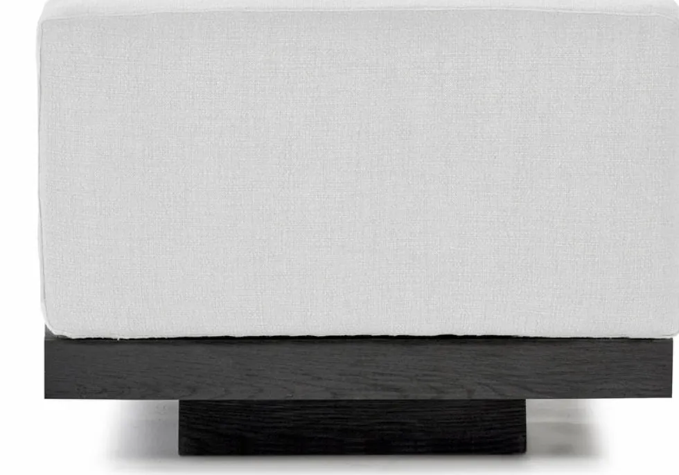 Canapé une place en bois noir et coussins blancs 96 x 115 x 72 cm Rudolph - Serax