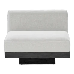 Canapé une place en bois noir et coussins blancs 96 x 115 x 72 cm Rudolph - Serax