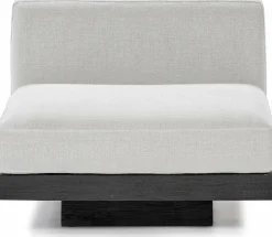 Canapé une place en bois noir et coussins blancs 96 x 115 x 72 cm Rudolph - Serax