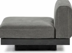 Canapé une place en bois noir et coussins couleur fumée 96 x 115 x 72 cm Rudolph - Serax