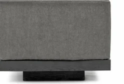 Canapé une place en bois noir et coussins couleur fumée 96 x 115 x 72 cm Rudolph - Serax