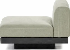 Canapé une place en bois noir et coussins couleur sable 96 x 115 x 72 cm Rudolph - Serax