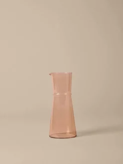 Carafe en verre recyclé rose 11x25cm Boya - Ferm living