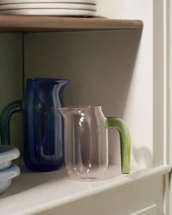 Carafe en verre rose et vert 10 x 10 x 16 cm Jug - HAY
