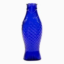 Carafe en verre transparent bleu foncé 85cL Fish&Fish - Serax
